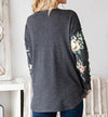 Women's Floral Thermal Top | Vintage Charcoal